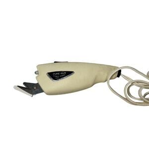 Vntg Pure-Kut Stainless Steel Electric Automatic Scissors Tested #2500 w Light